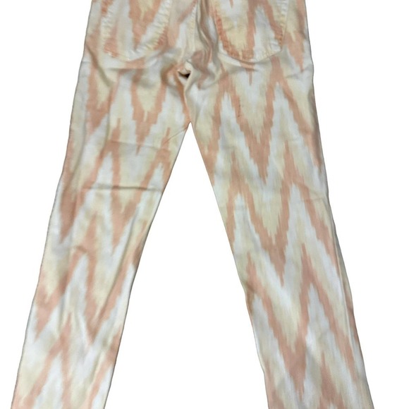 Adriano Goldschmied The Stilt Cigarette Leg Jeans Orange/White Chevron Size 26R - Picture 9 of 14